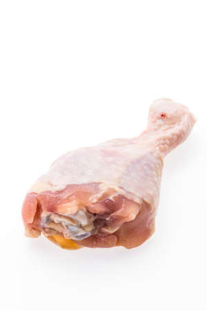 Raw Chicken meat isolated on whiteの写真素材