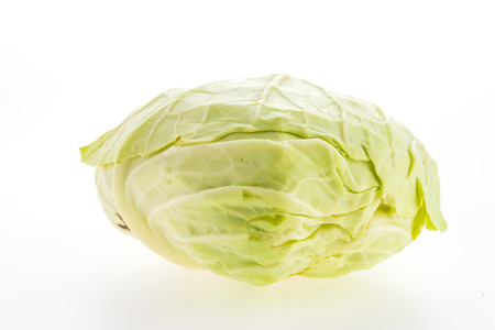 Cabbage isolated on white backgroundの写真素材
