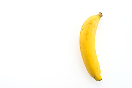 Banana isolated on white backgroundの写真素材