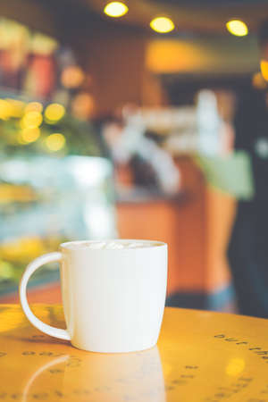 Coffee cup in coffee shopの写真素材