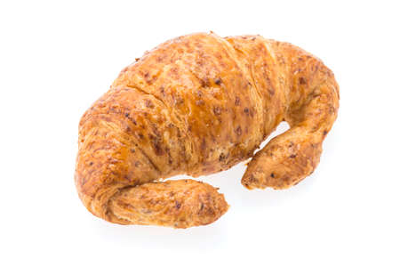 Croissant isolated on whiteの写真素材