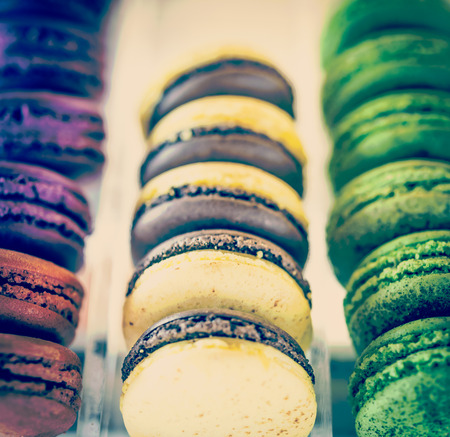 Macaroon process in vintage styleの写真素材