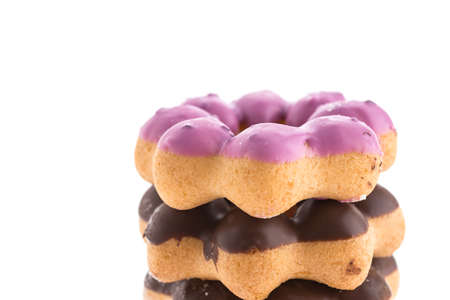 Donut isolated on white backgroundの写真素材