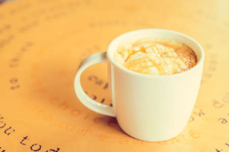 Caramel coffee - vintage style effect pictureの写真素材