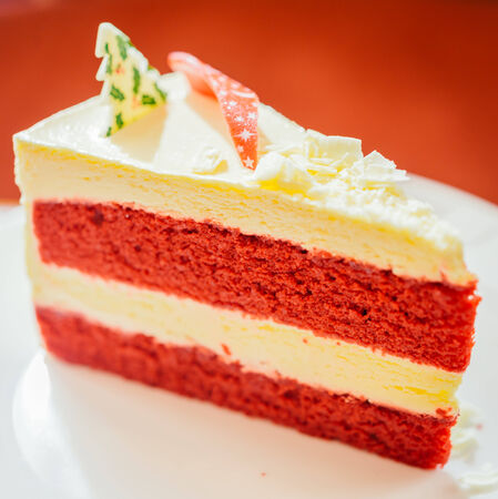 Christmas Red velvet cake - vintage effect style picturesの写真素材