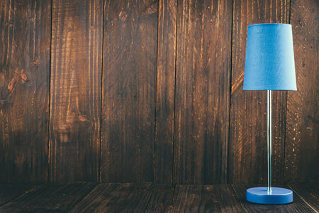Lamp on wood background - vintage effect styleの写真素材