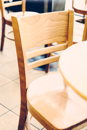 Selective chair in coffee shop - vintage effect style picturesの写真素材