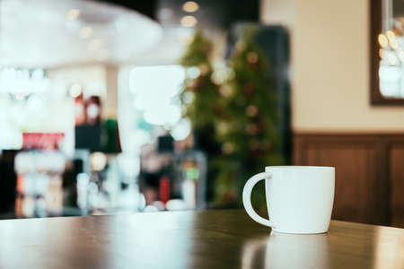 Hot Coffee cup in coffee shop - vintage effect style picturesの写真素材