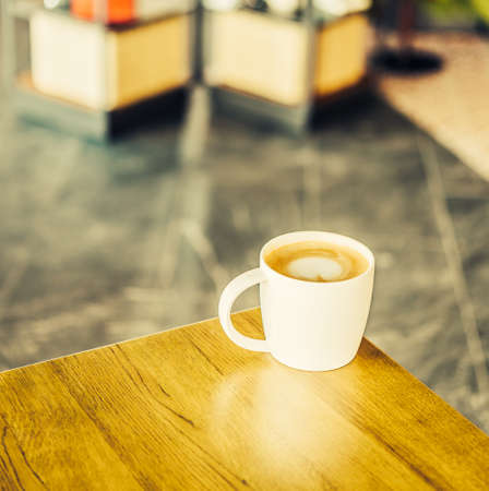 Hot Coffee cup in coffee shop - vintage effect style picturesの写真素材