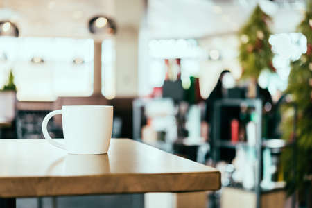 Hot Coffee cup in coffee shop - vintage effect style picturesの写真素材