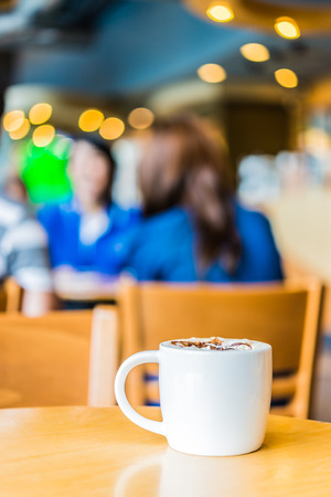 Coffee cup in coffee shopの写真素材