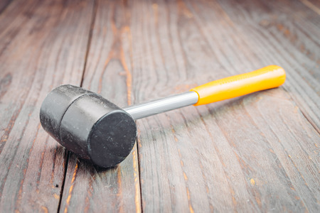 Hammer on wooden - vintage effect style picturesの写真素材