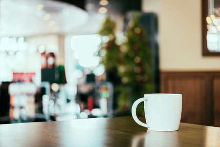 Hot Coffee cup in coffee shop - vintage effect style picturesの写真素材