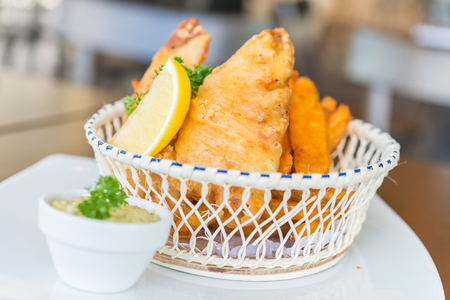 Fish and chipsの写真素材
