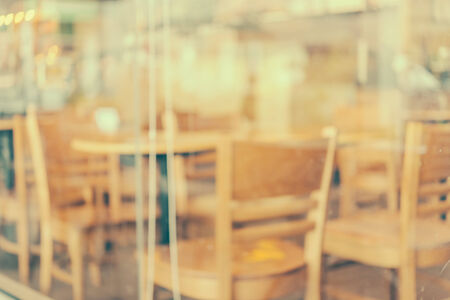 Blue coffee shop background - vintage effect style picturesの写真素材