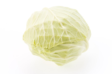 Cabbage isolated on whiteの写真素材