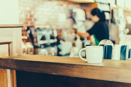 latte coffee in white cup - vintage effect style picturesの写真素材