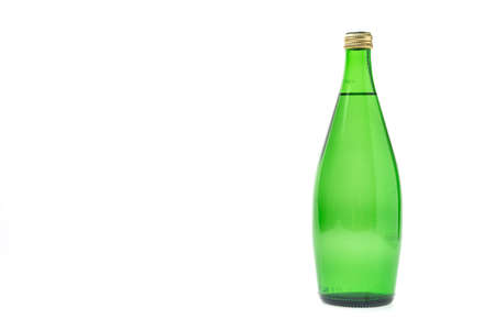 Mineral bottle water drink isolated on white backgroundの写真素材