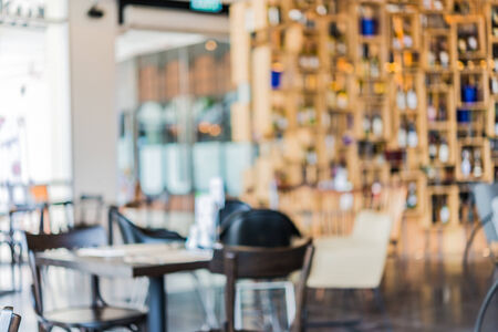 Blur shot on restaurant backgroundの写真素材