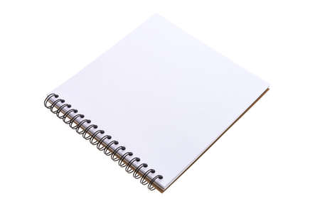 Empty blank note book isolated on white background