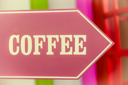 Coffee sign - vintage effect style picturesの写真素材