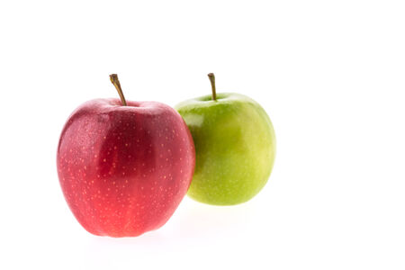 Apple fruit isolated on white backgroundの写真素材