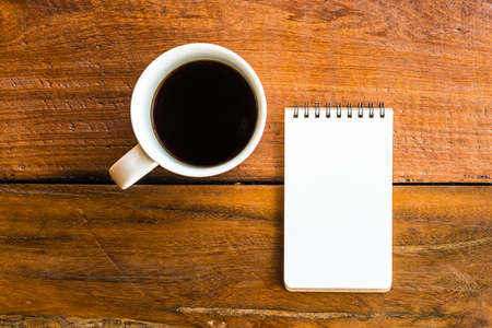 Coffee cup with note book - Vintage effect style picturesの写真素材