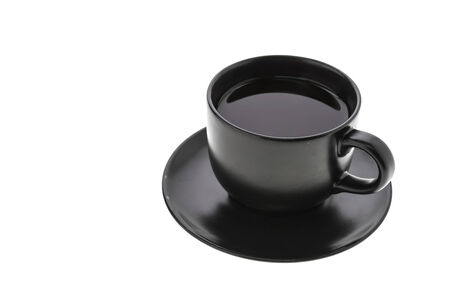 Black Coffee cup isolated on white backgroundの写真素材