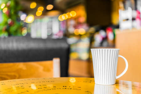 Coffee cup in coffee shop cafe