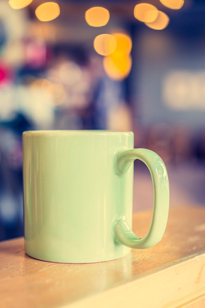Coffee cup in coffee shop cafe - Vintage effect style picturesの写真素材