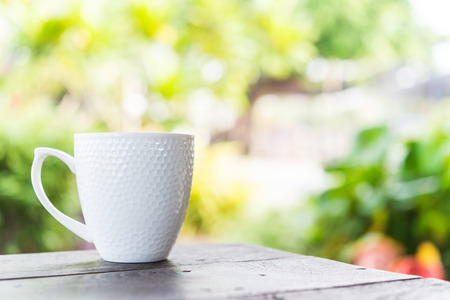 Coffee cup in coffee shopの写真素材