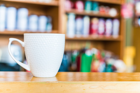 Coffee cup in coffee shopの写真素材