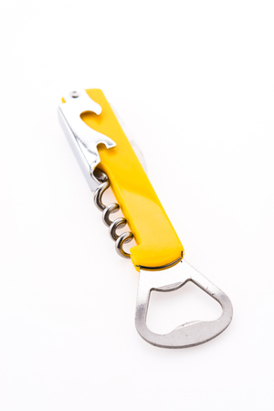 Can opener isolated on white backgroundの写真素材