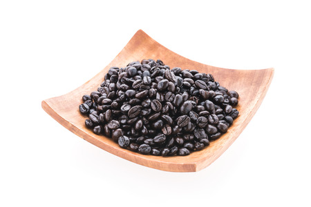 Coffee beans isolated on white backgroundの写真素材