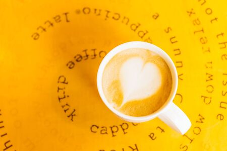 Heart Latte coffee cup - vintage effect style pictures