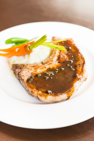 Pork chop steakの写真素材