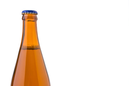 beer bottle isolated on whiteの写真素材