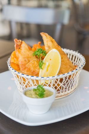 Fish and chipsの写真素材