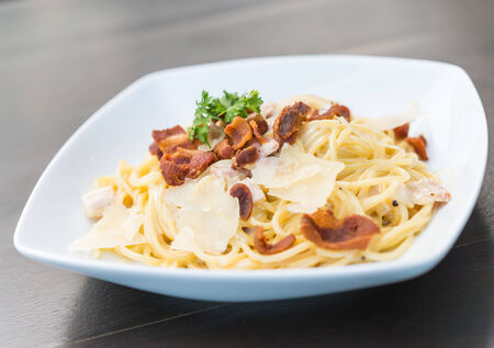 Spaghetti carbonaraの写真素材