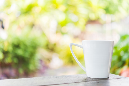 Coffee cup in coffee shopの写真素材