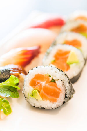 Sushi rice roll japanese food style - Selective focus pointの写真素材