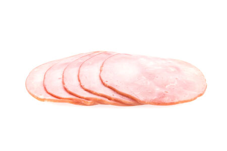 Ham isolated on whiteの写真素材