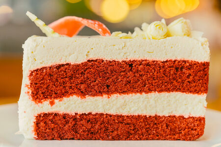 Red velvet cakes - retro vintage effect style picturesの写真素材