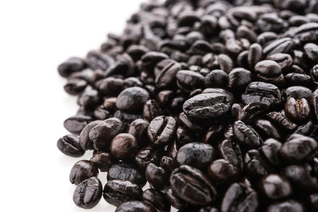 Coffee beans isolated on white background