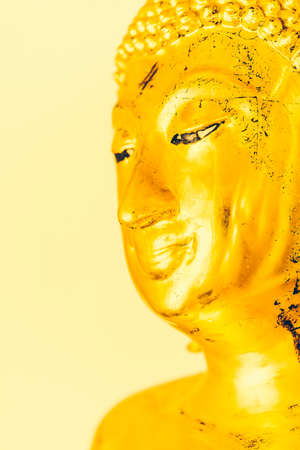 Selective focus Buddha face background - vintage effect style picturesの写真素材