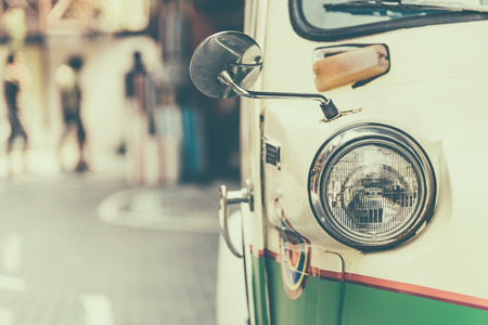 Headlight lamp vintage classic car - vintage effect style picturesの写真素材