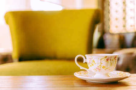 Coffee cup in coffee shop - vintage effect style picturesの写真素材