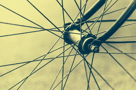 Bicycle wheel - vintage effect style picturesの写真素材