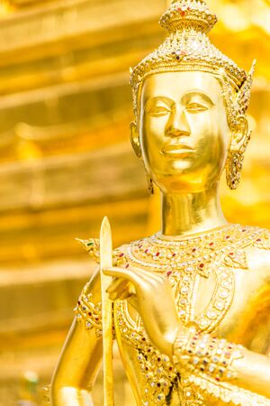 Statue in Wat Phra Kaew at Bangkok Thailandの写真素材