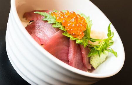 Tuna rice bowl japanese food styleの写真素材